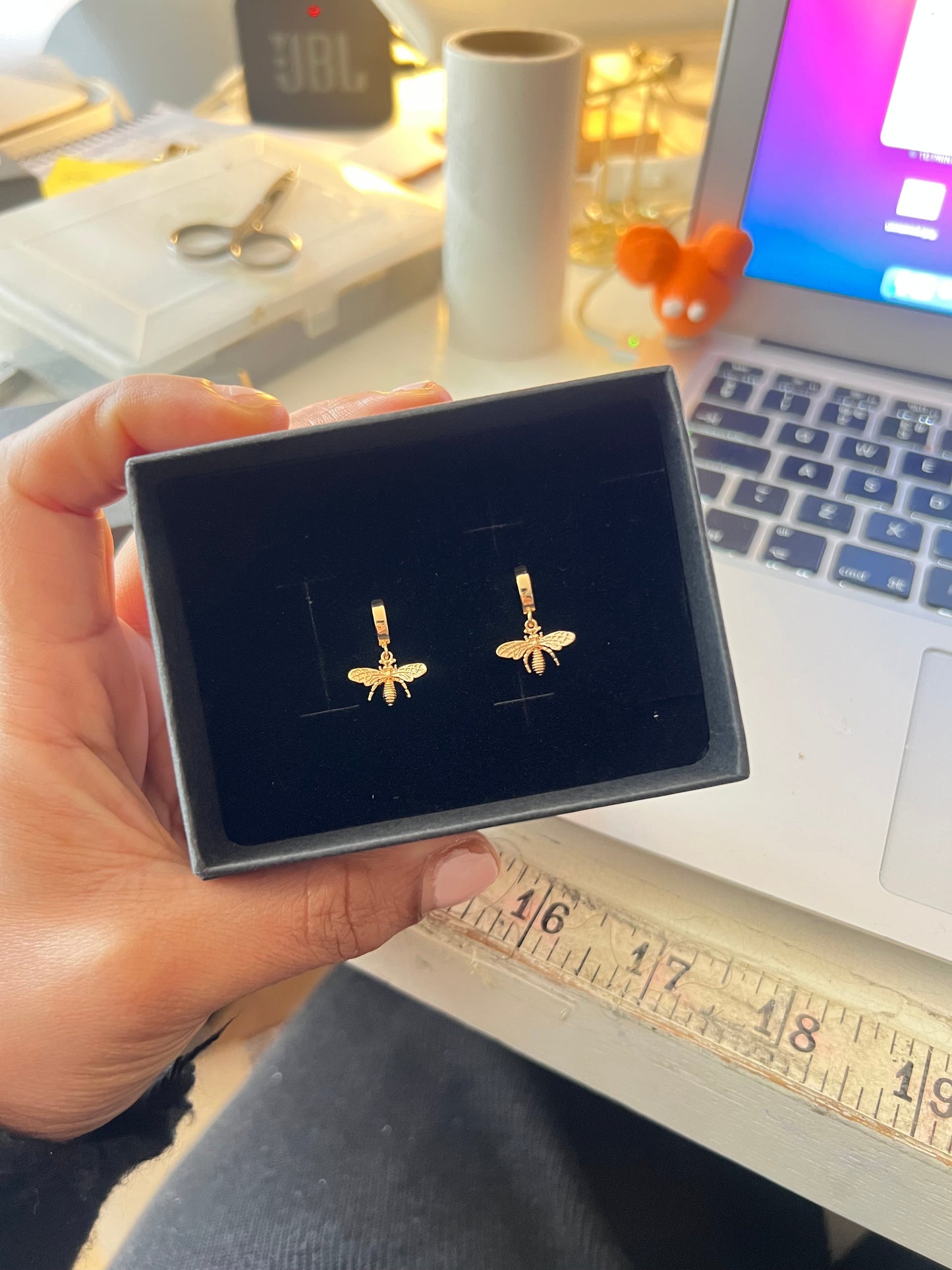 Paquita Ruby Jewellery TINY BEES HUGGIES