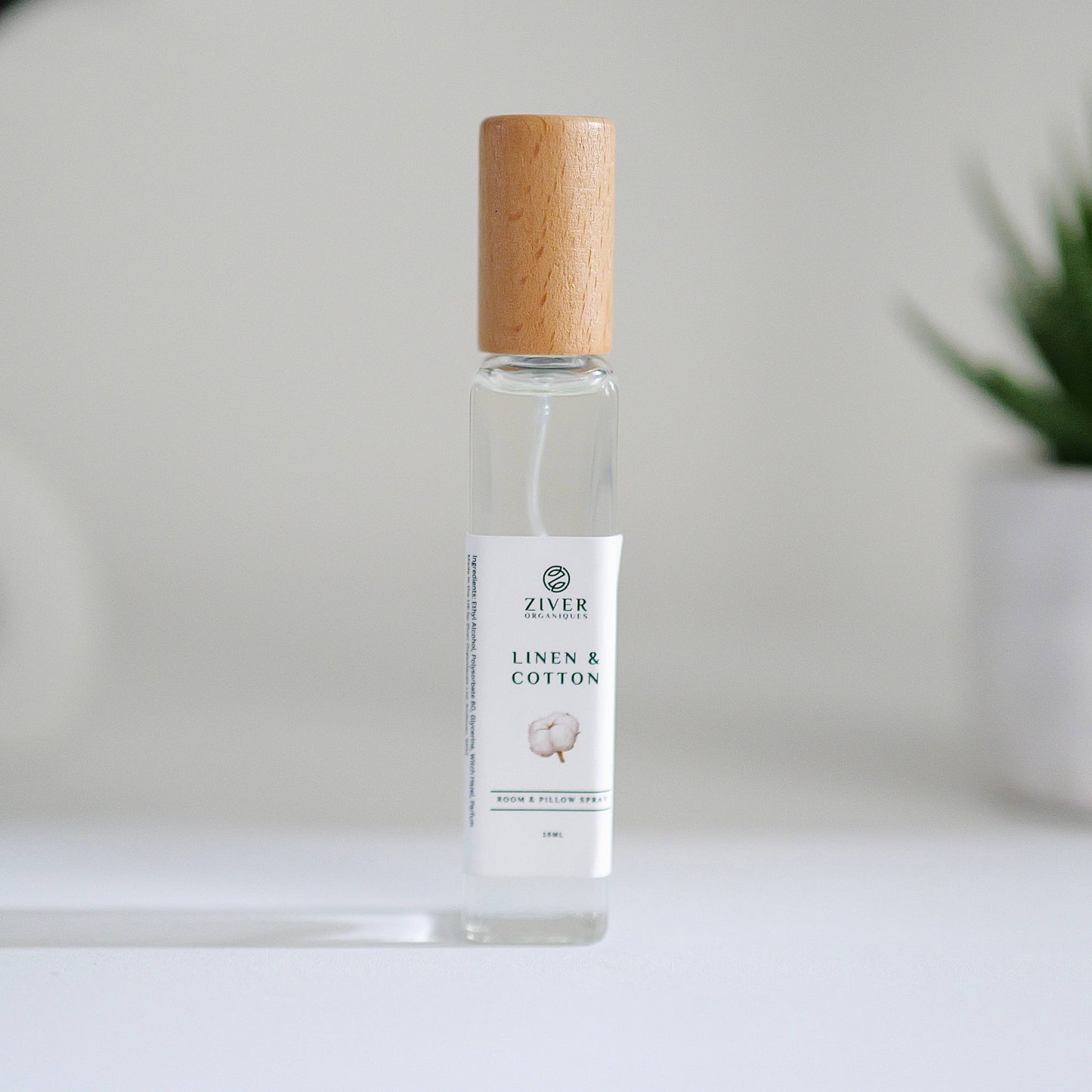 Ziver Organiques - Natural Room & Linen Spray | Fresh Linen and Cotton