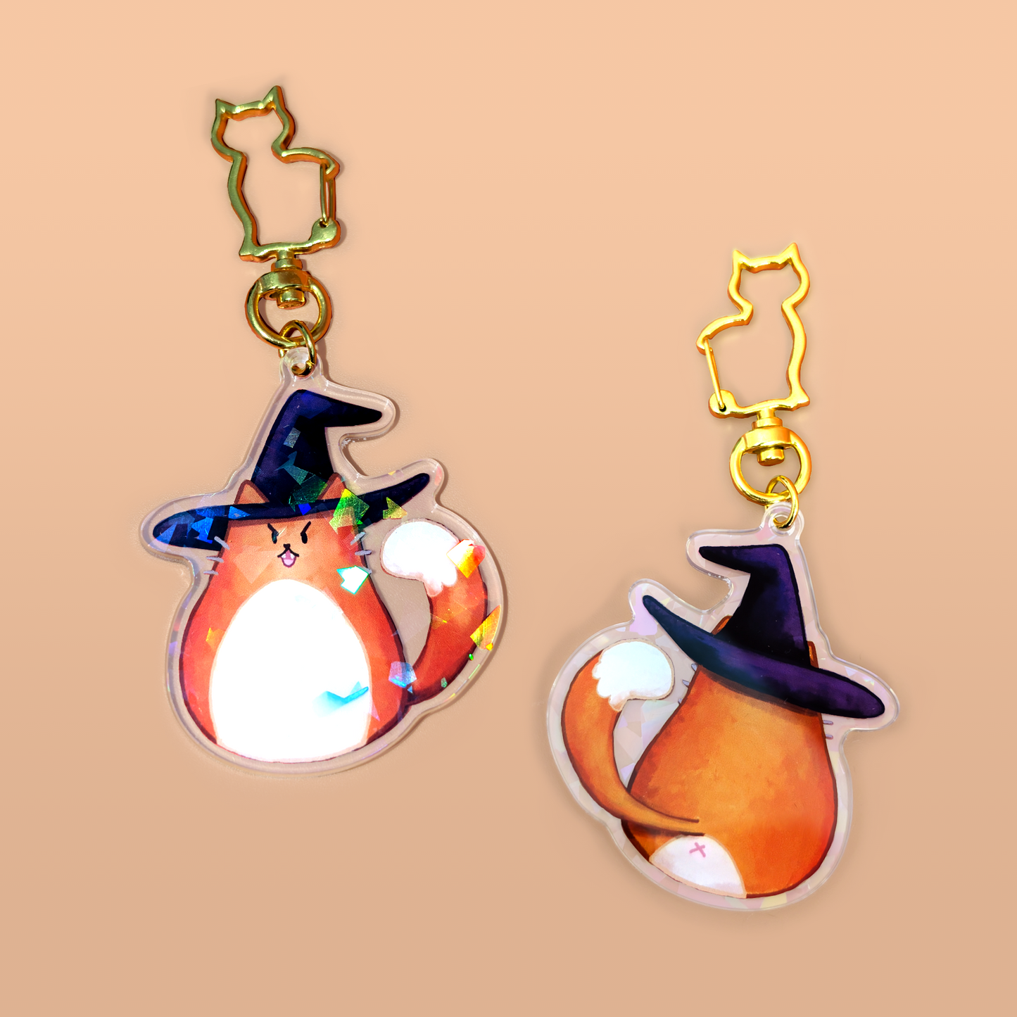 Witch Cat Keyring