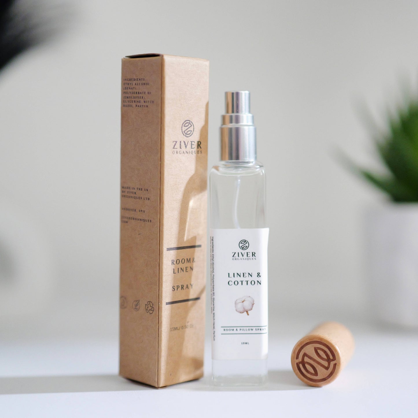 Ziver Organiques - Natural Room & Linen Spray | Fresh Linen and Cotton