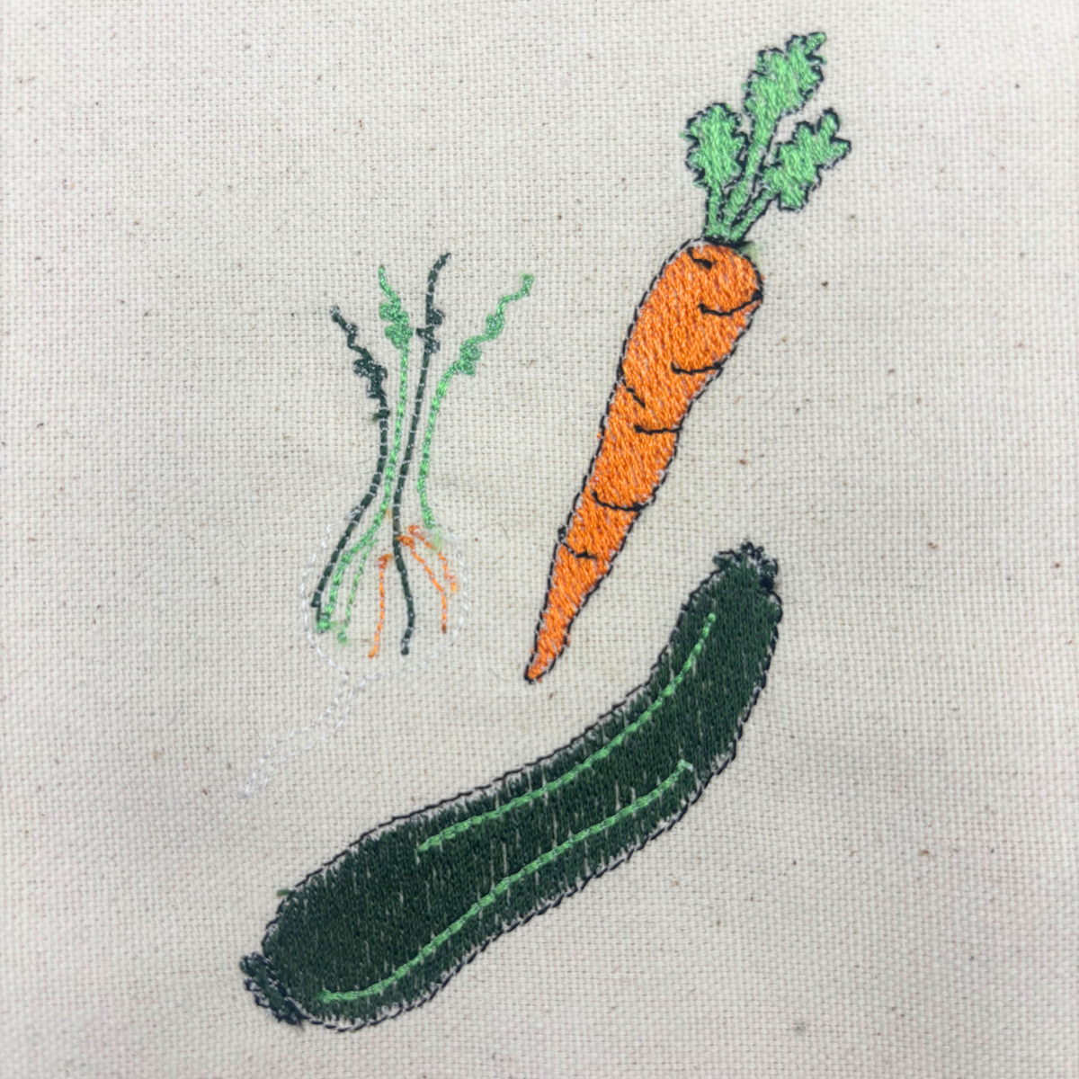 Threads by Jen - Veggie Trio Tea towel - TBJ003
