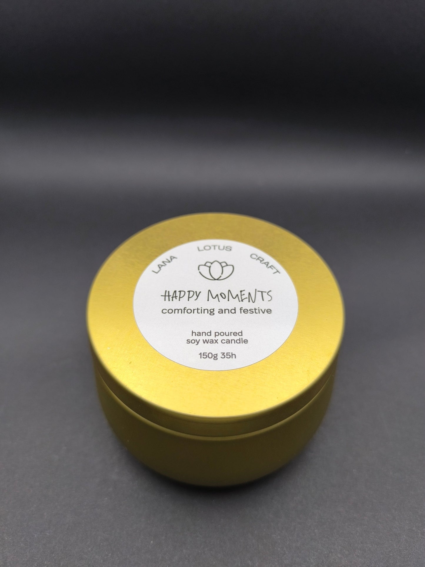 Handmade Scented Soy Wax Candle "Happy Moments" 8 oz