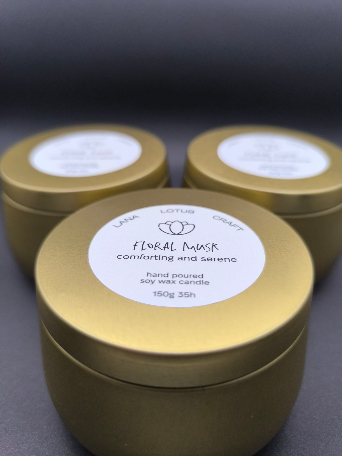 Handmade Scented Soy Wax Candle "Floral Musk"
