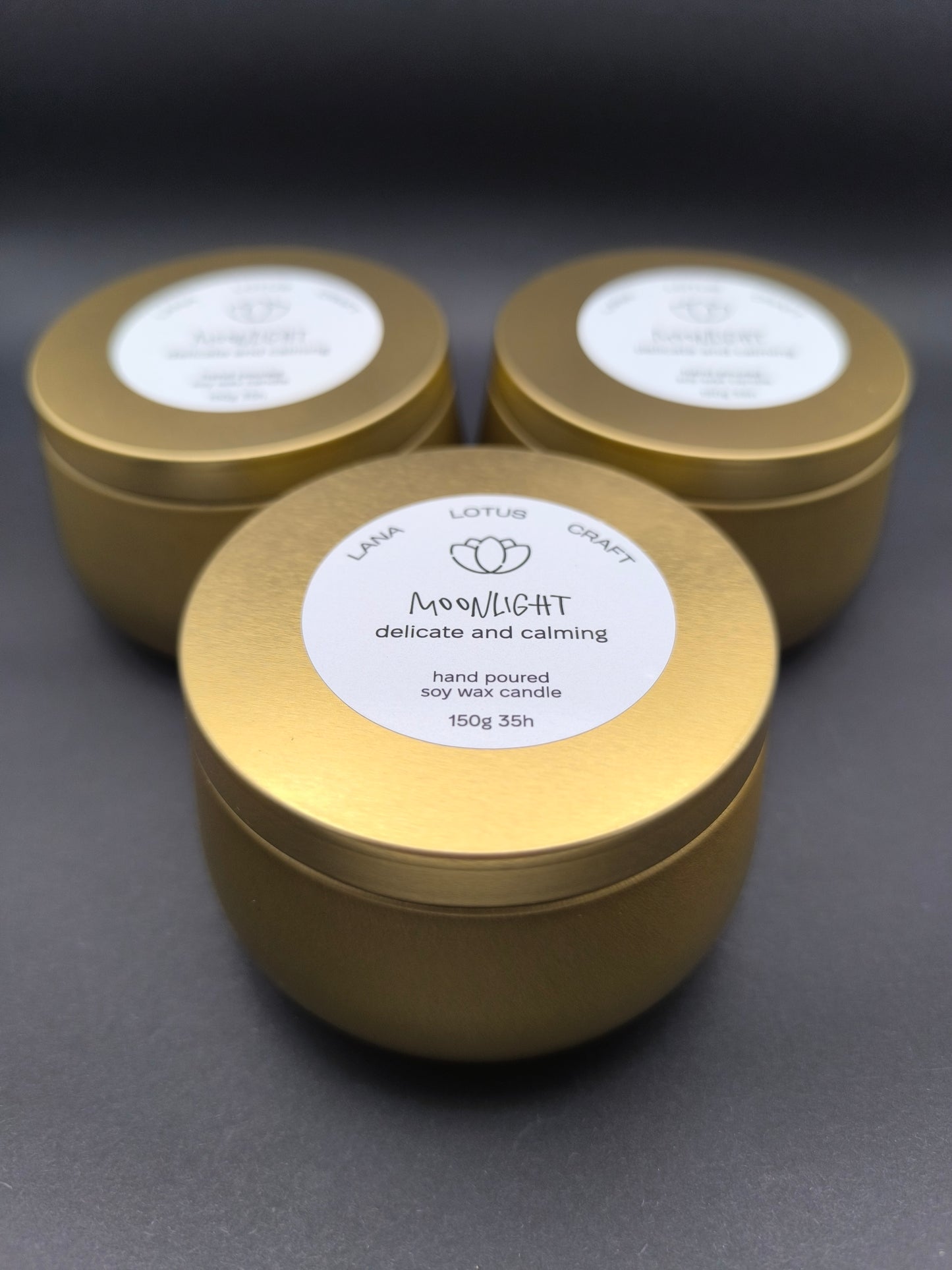 Handmade Scented Soy Wax Candle "Moonlight"