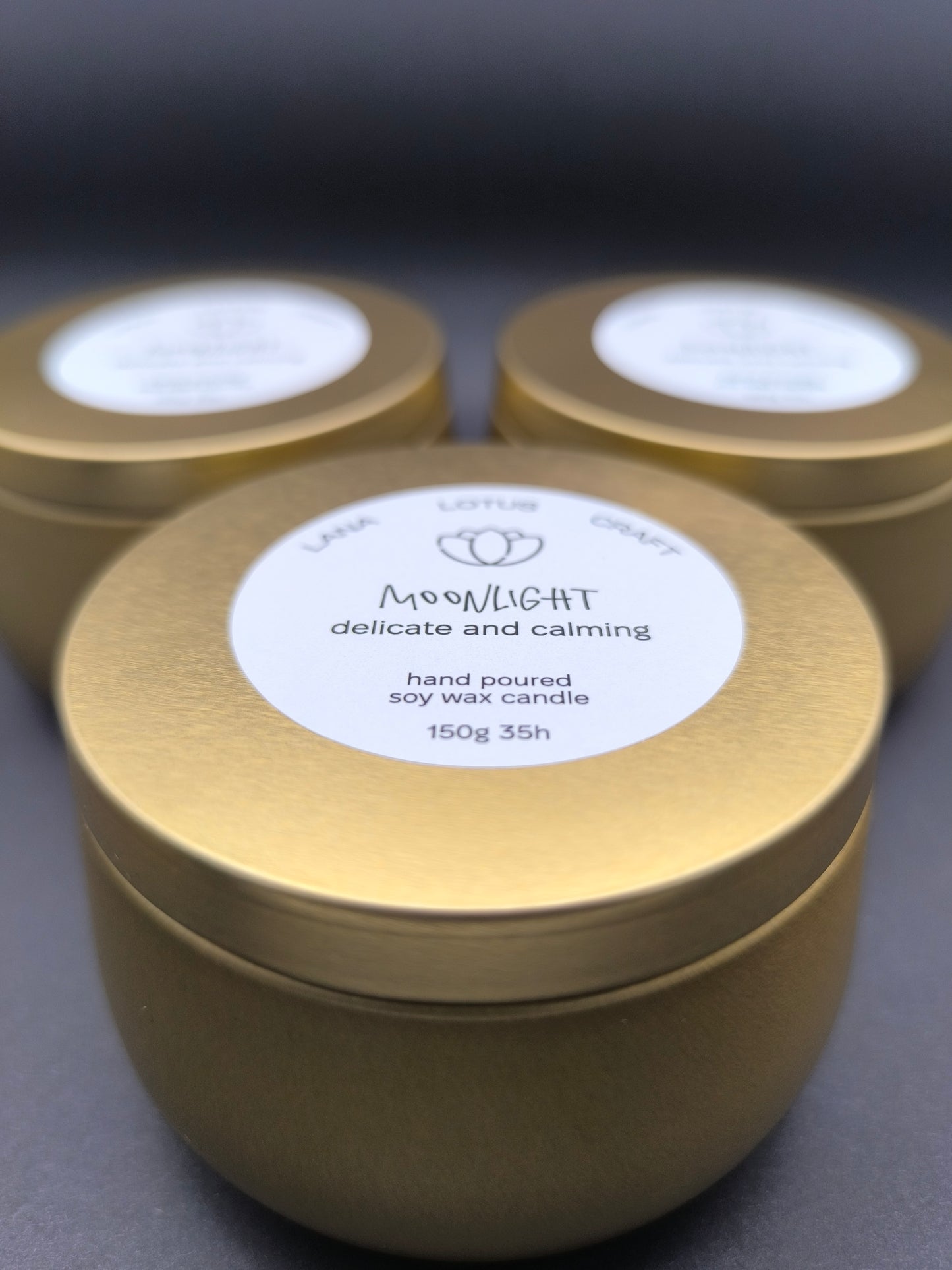 Handmade Scented Soy Wax Candle "Moonlight"
