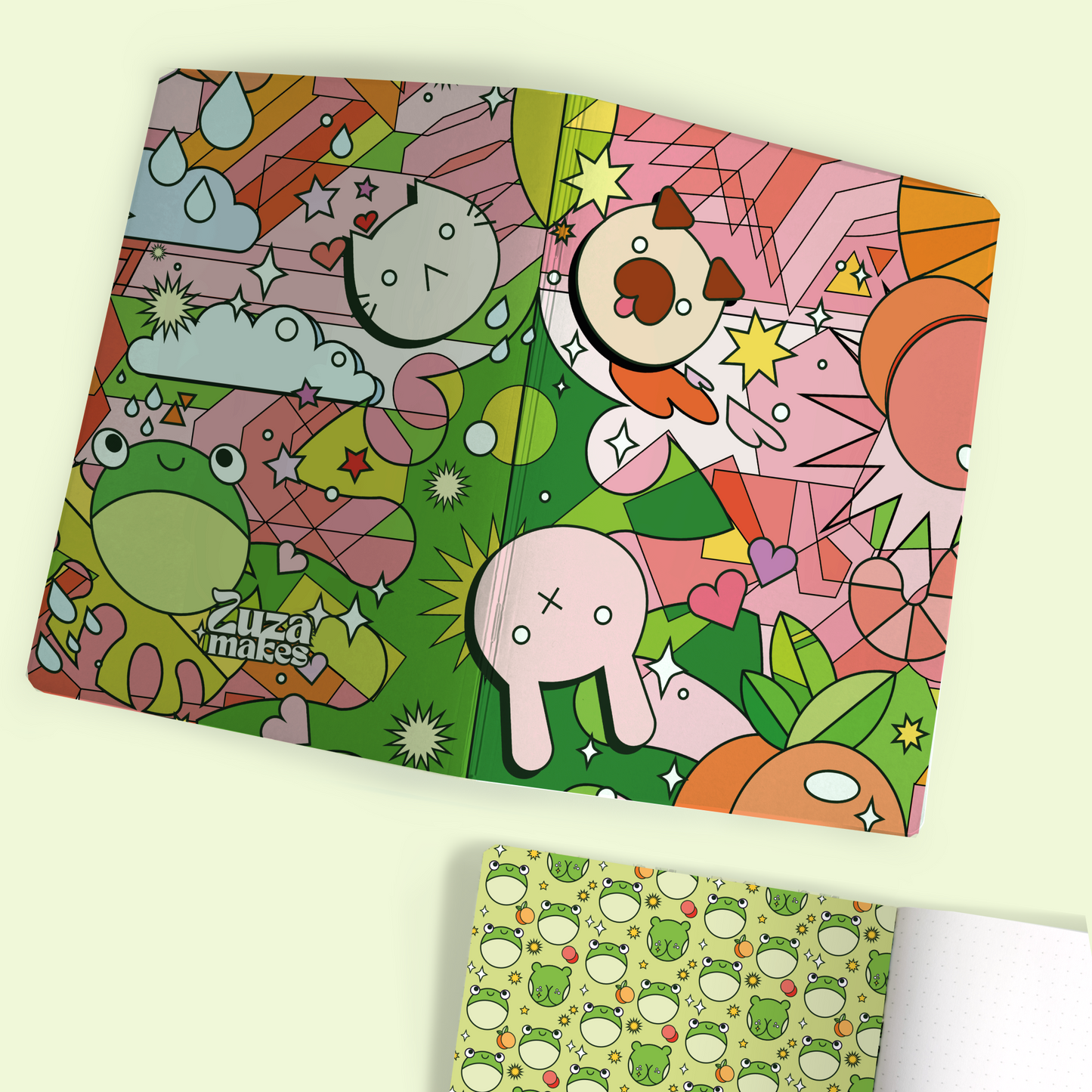 Spring notebook with plain paper