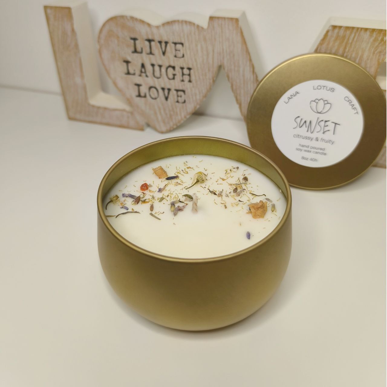 Handmade Scented Soy Wax Candle "Sunset"