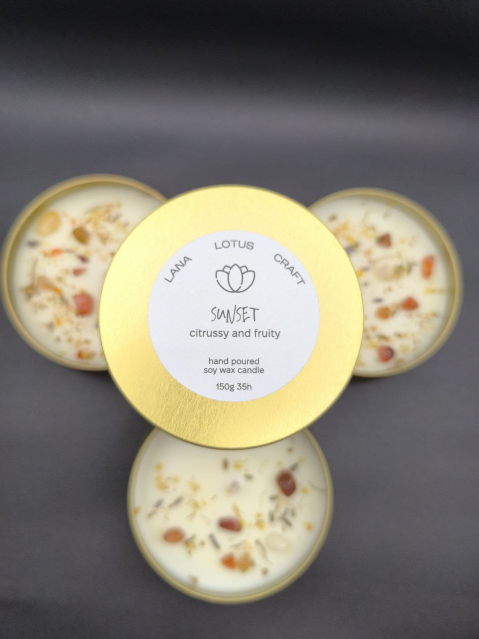 Handmade Scented Soy Wax Candle "Sunset"