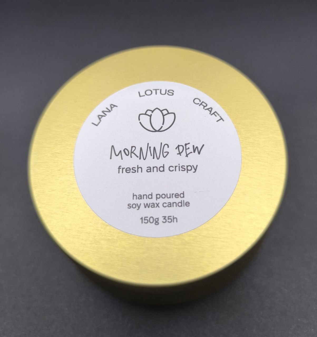 Handmade Scented Soy Wax Candle "Morning Dew"