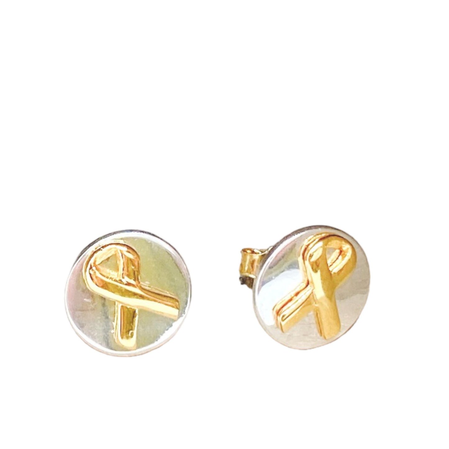 Awareness Ribbons in Circle S925 Earrings
