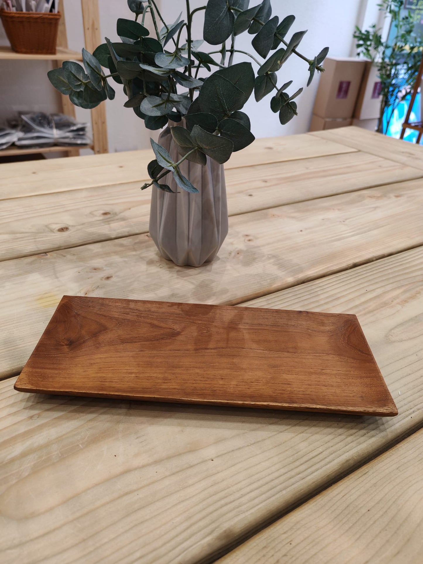 Vanillaism small wooden rectangle platter VAN006 - handcrafted artisan homeware