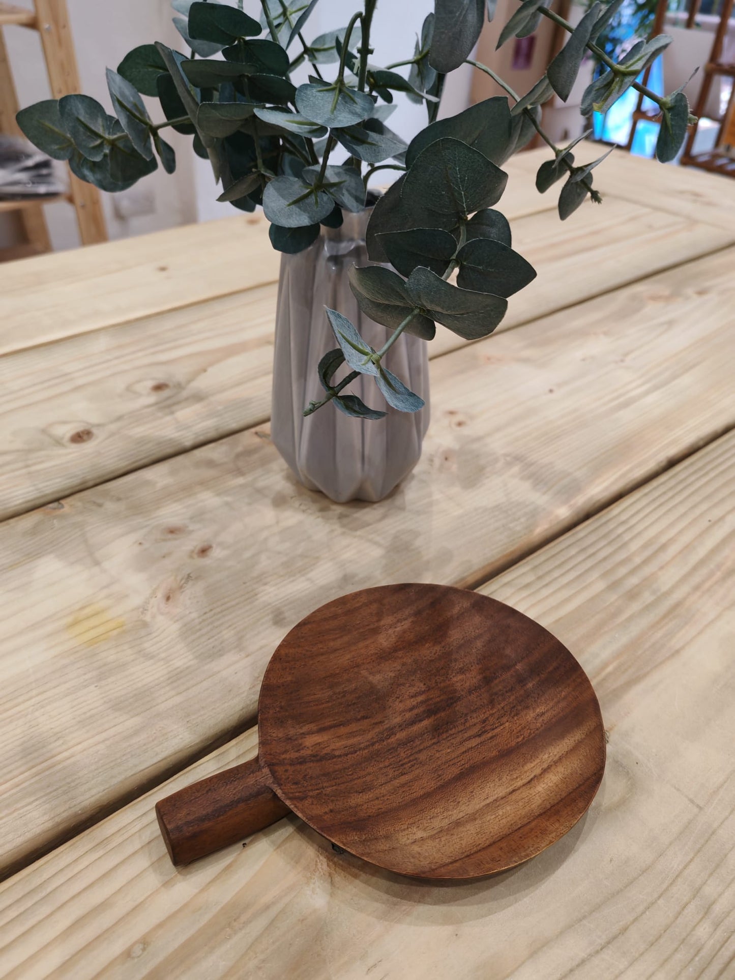 Vanillaism small round wooden tray VAN013 - handcrafted artisan homeware