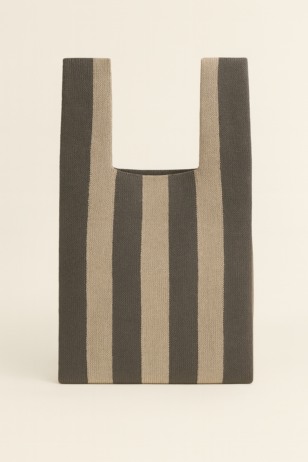 TOKEII KNIT STUDIO - Classic Stripe Knitted Reusable Market Bag-Tote Bag-gift
