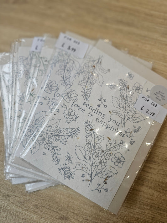 Forij wildflower seeded greeting card FOR003 - eco-friendly plantable stationery