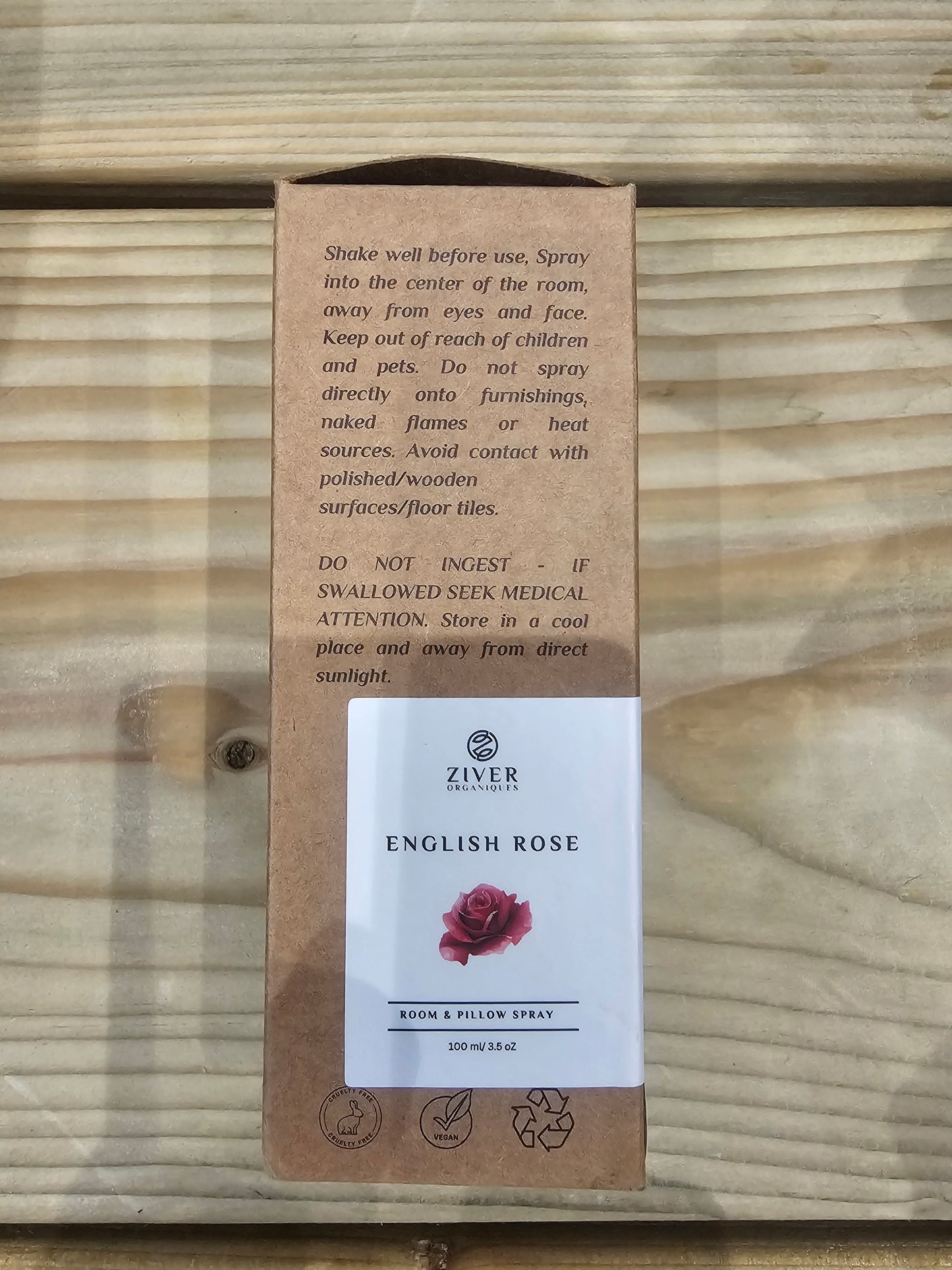Ziver Organiques - Natural Room & Linen Spray | English Rose