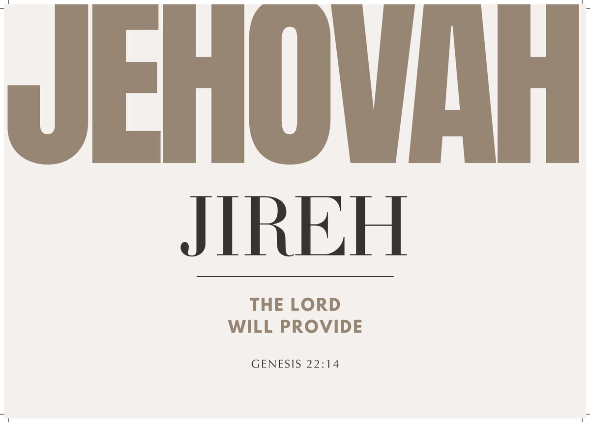 Jehovah Jireh -  Framed Print A3
