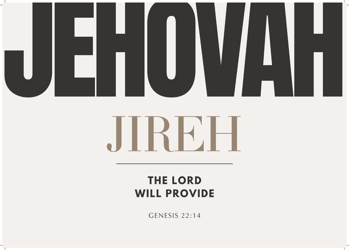 Jehovah Jireh - Poster Print - A4