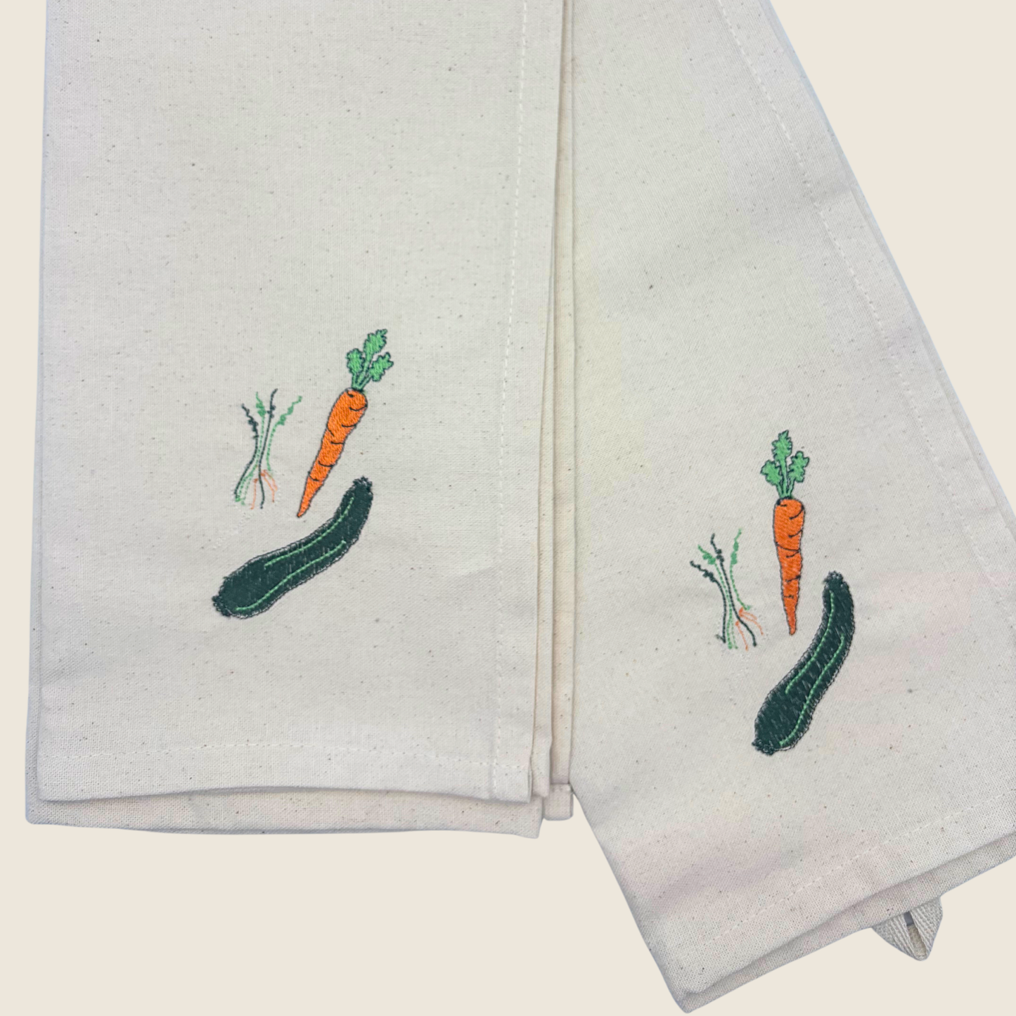 Threads by Jen  -  Veggie Trio Tea towel -  TBJ003