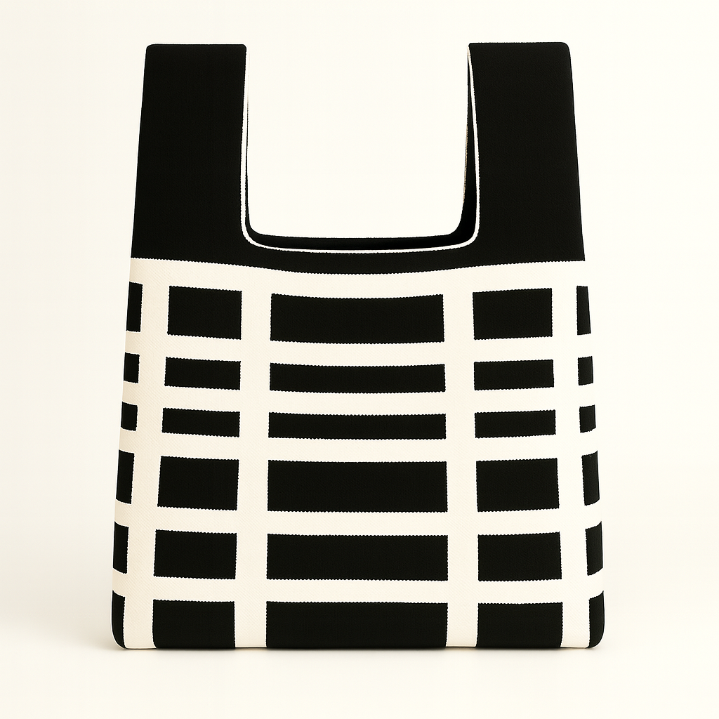 TOKEII KNIT STUDIO - Graphic Grid – Knitted Bag