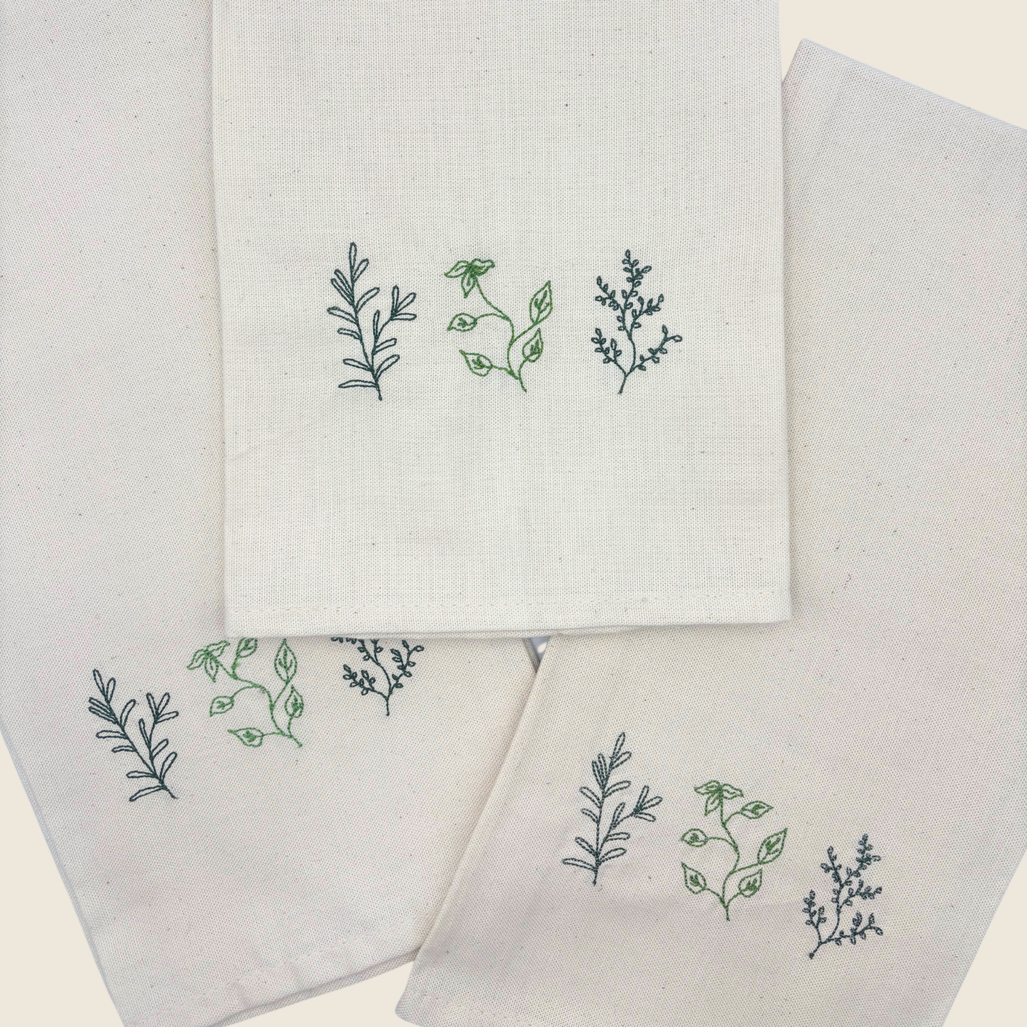 Threads by Jen - Herb Tea towel - TBJ001