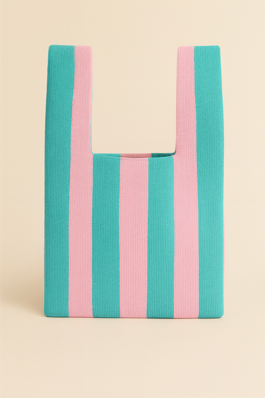 TOKEII KNIT STUDIO - Classic Stripe Knitted Reusable Market Bag-Tote Bag-gift