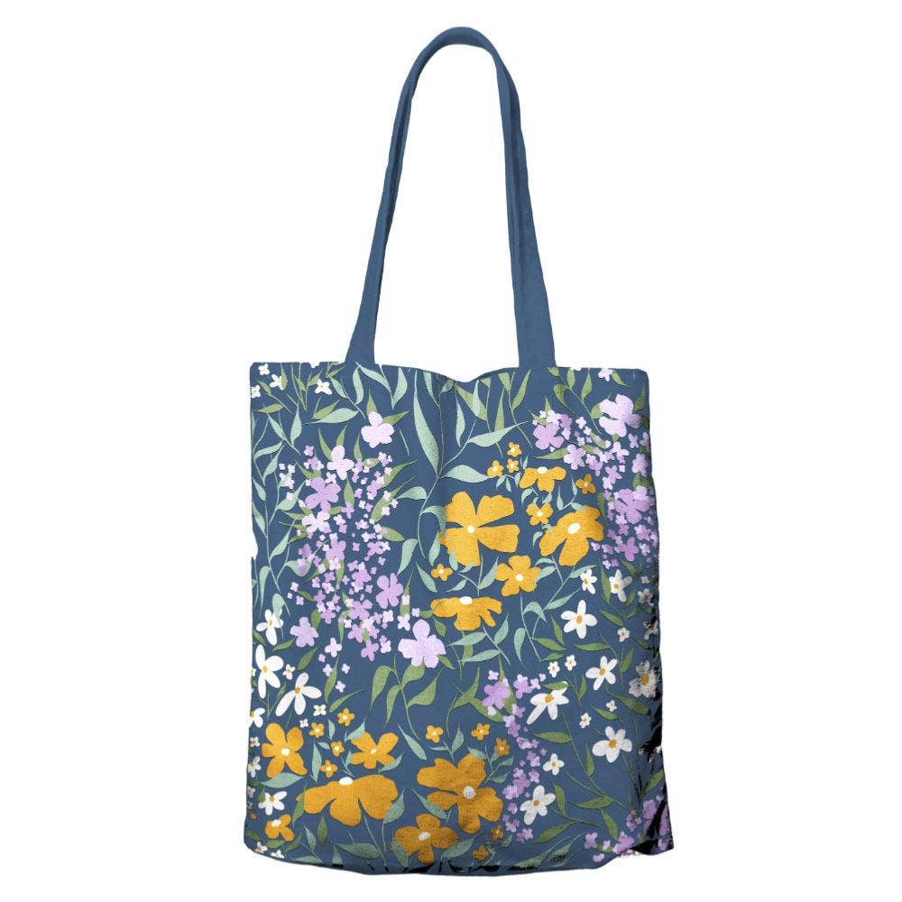 Shared Earth - Tote Bag Recycled Cotton Meadow / Floral 36 x 40cm