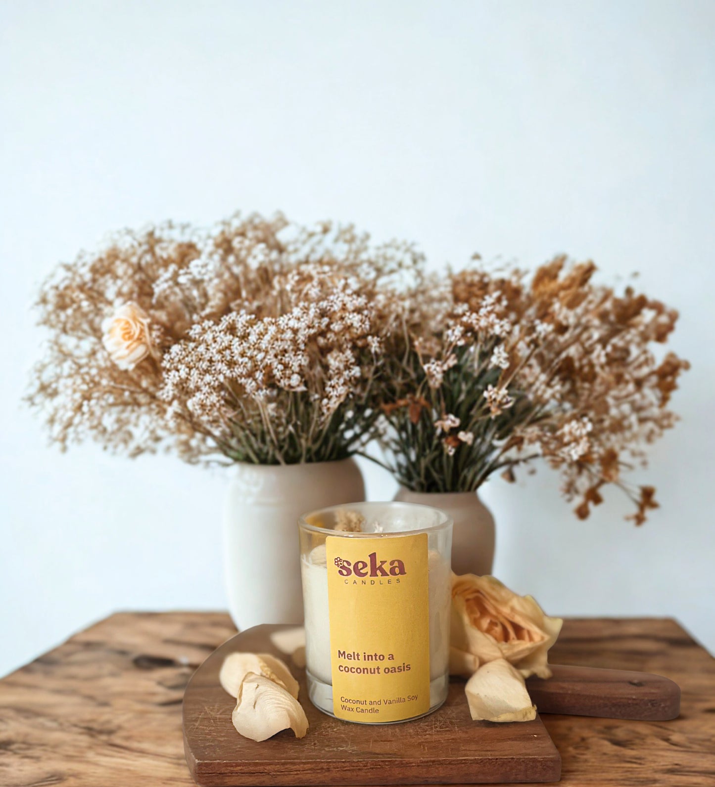 Melt Into A Coconut Oasis- Coconut and Vanilla Candle