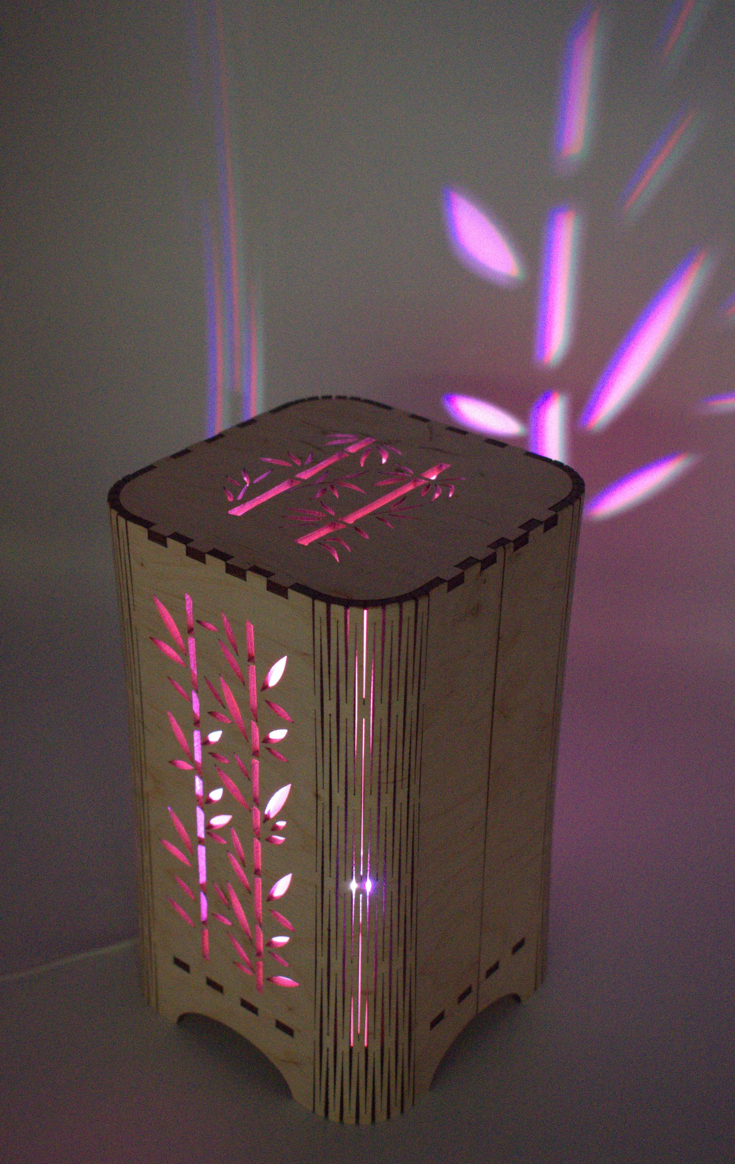 LED RGB decorative wooden lamp Bamboo