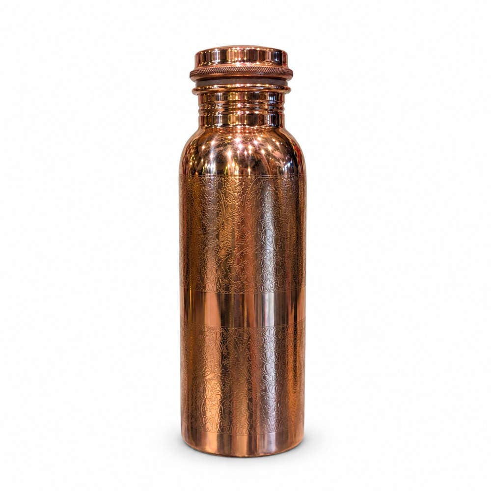 Shared Earth - Copper water bottle, engraved, 600ml
