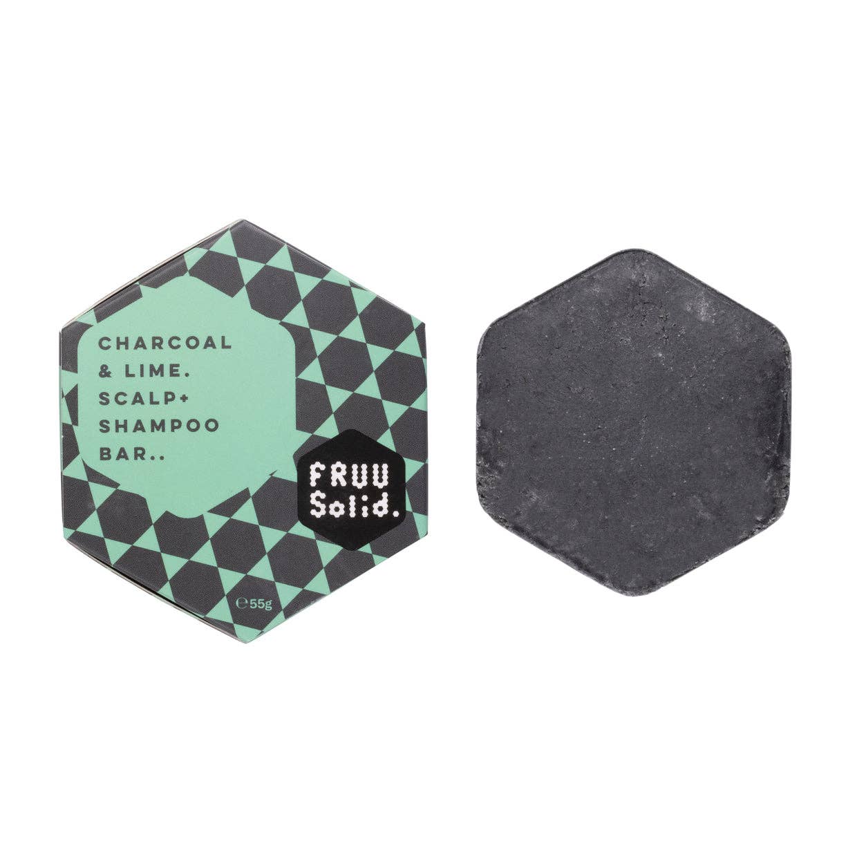 FRUU Cosmetics - FRUU Charcoal & Lime. Scalp + Shampoo Bar..