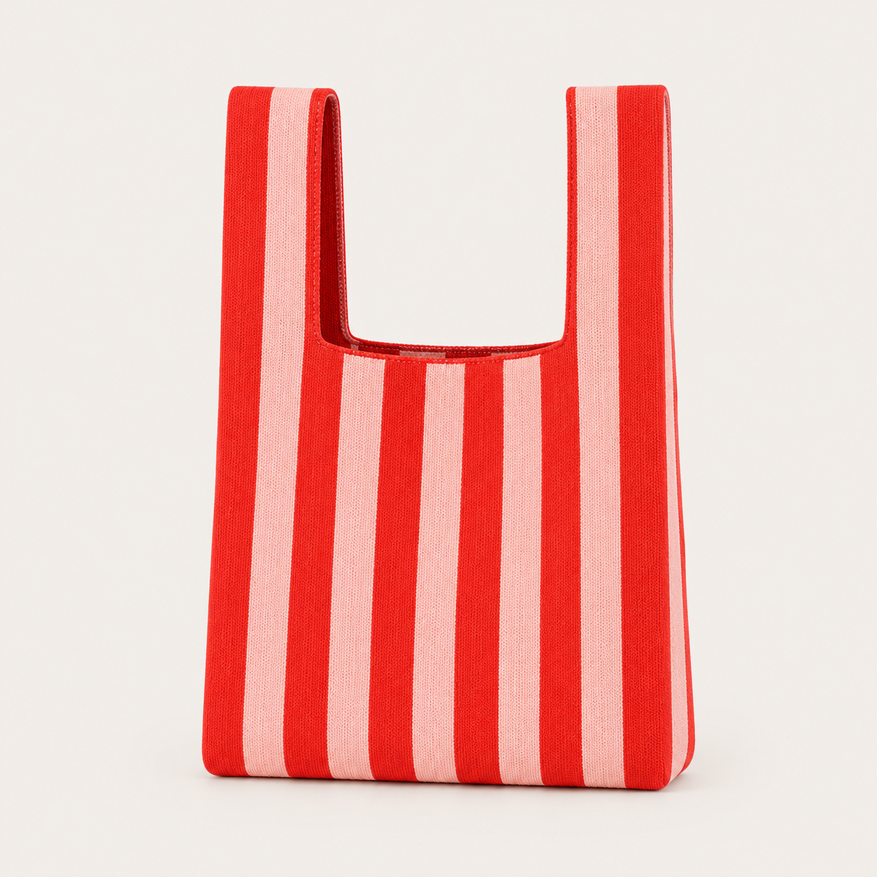 TOKEII KNIT STUDIO - Candy Stripe Knitted Reusable Market Bag-Tote Bag-Giftable