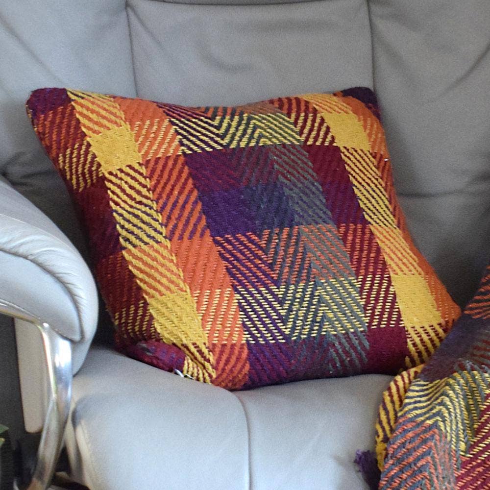 Shared Earth - Cushion Cover Recycled Cotton Blend Autumn Colours