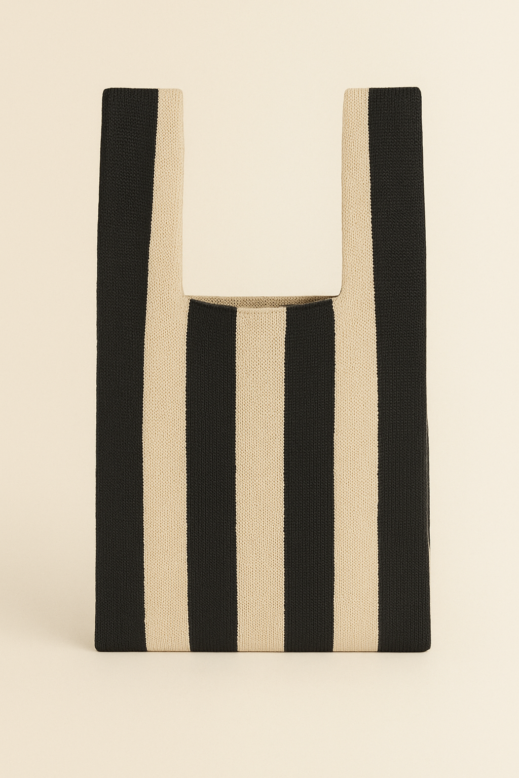 TOKEII KNIT STUDIO - Classic Stripe Knitted Reusable Market Bag-Tote Bag-gift