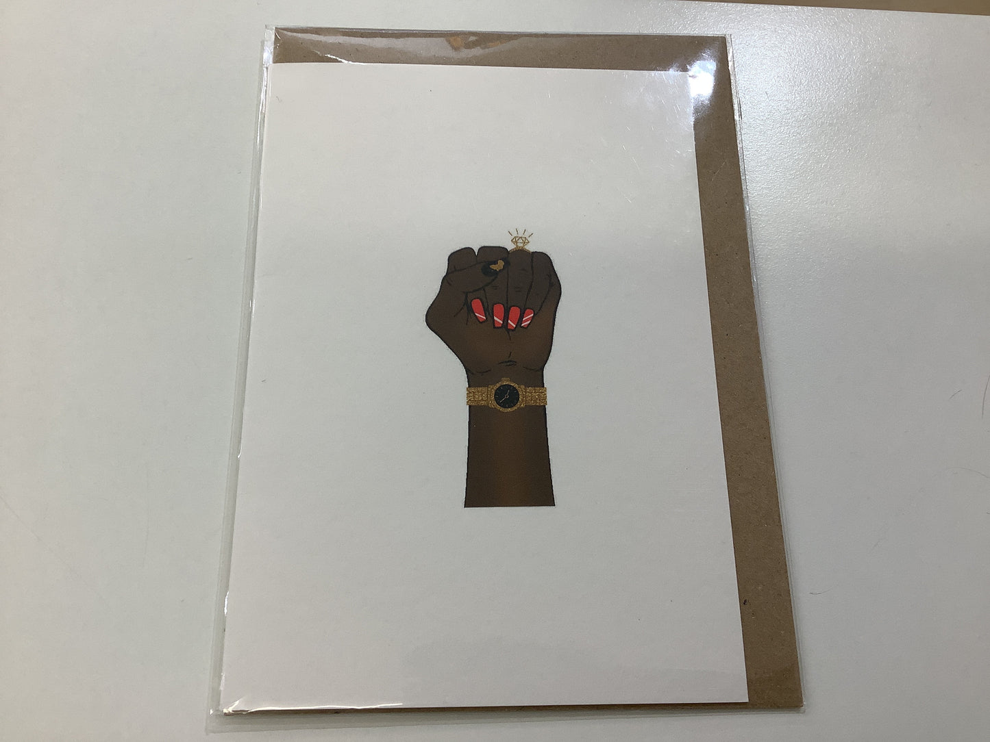 All Shades Cards- Woman Fist with ring