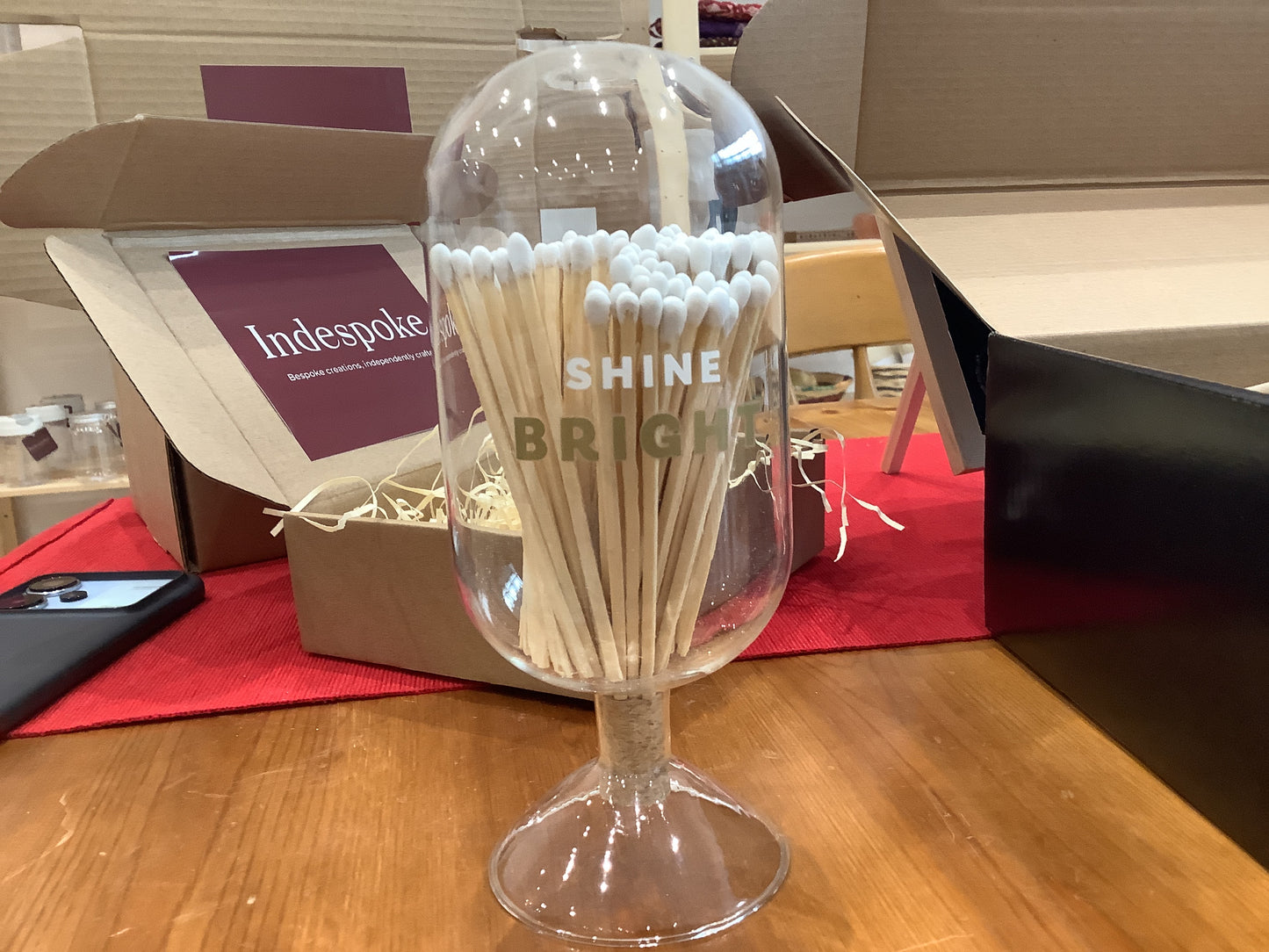 Lana Lotus Matches in Glass Dome
