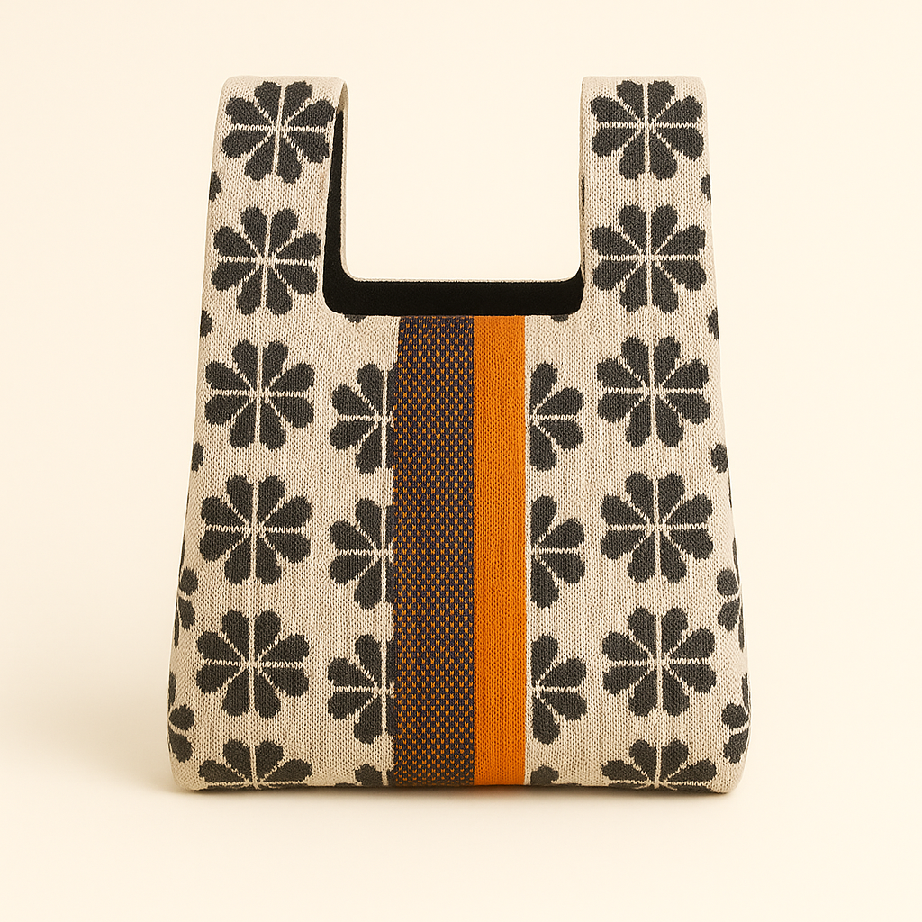 TOKEII KNIT STUDIO - Floral Knitted Reusable Market Bag-Tote Bag-Giftable