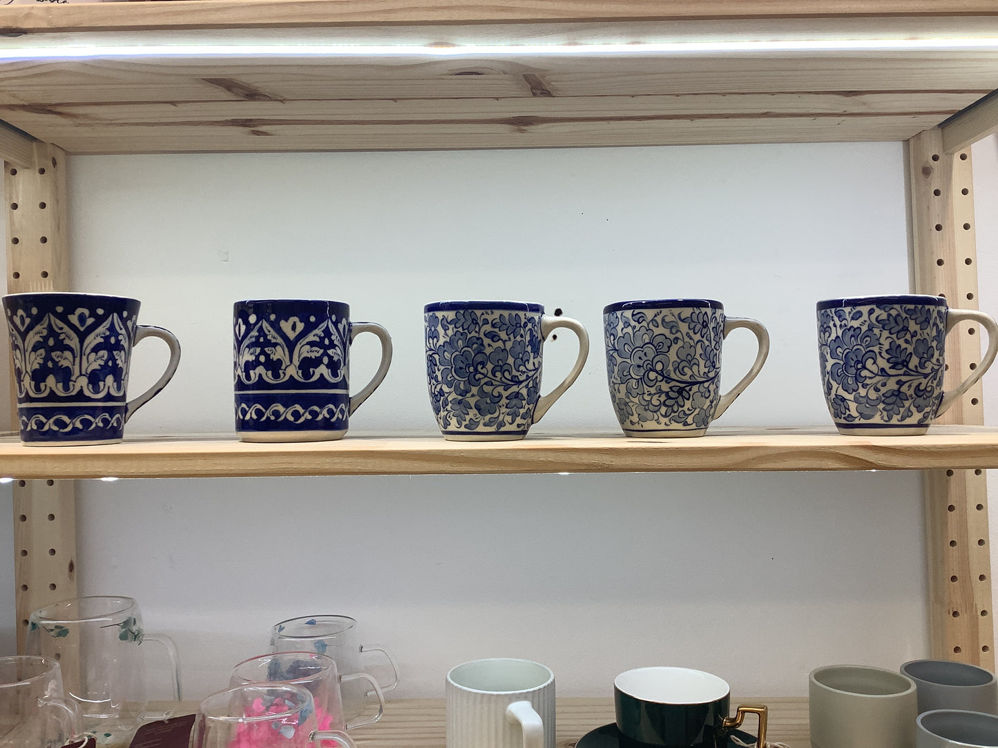 Divine Teas Blue Ceramic Mugs