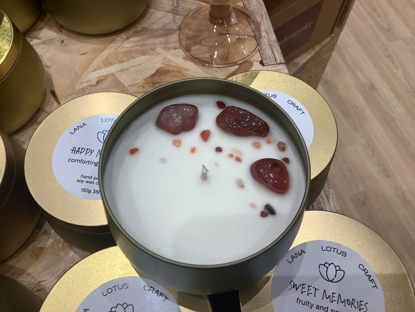 Lana Lotus Craft - “Honey Dusk” Handmade Scented Wax Candle LLC006