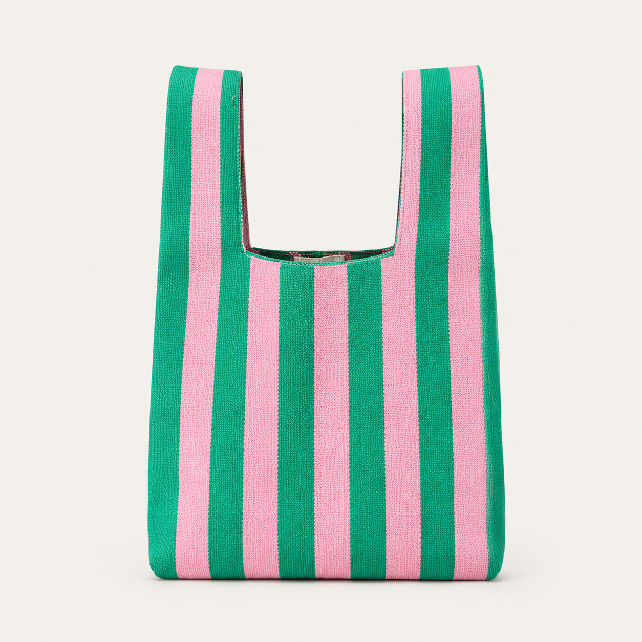 TOKEII KNIT STUDIO - Candy Stripe Knitted Reusable Market Bag-Tote Bag-Giftable