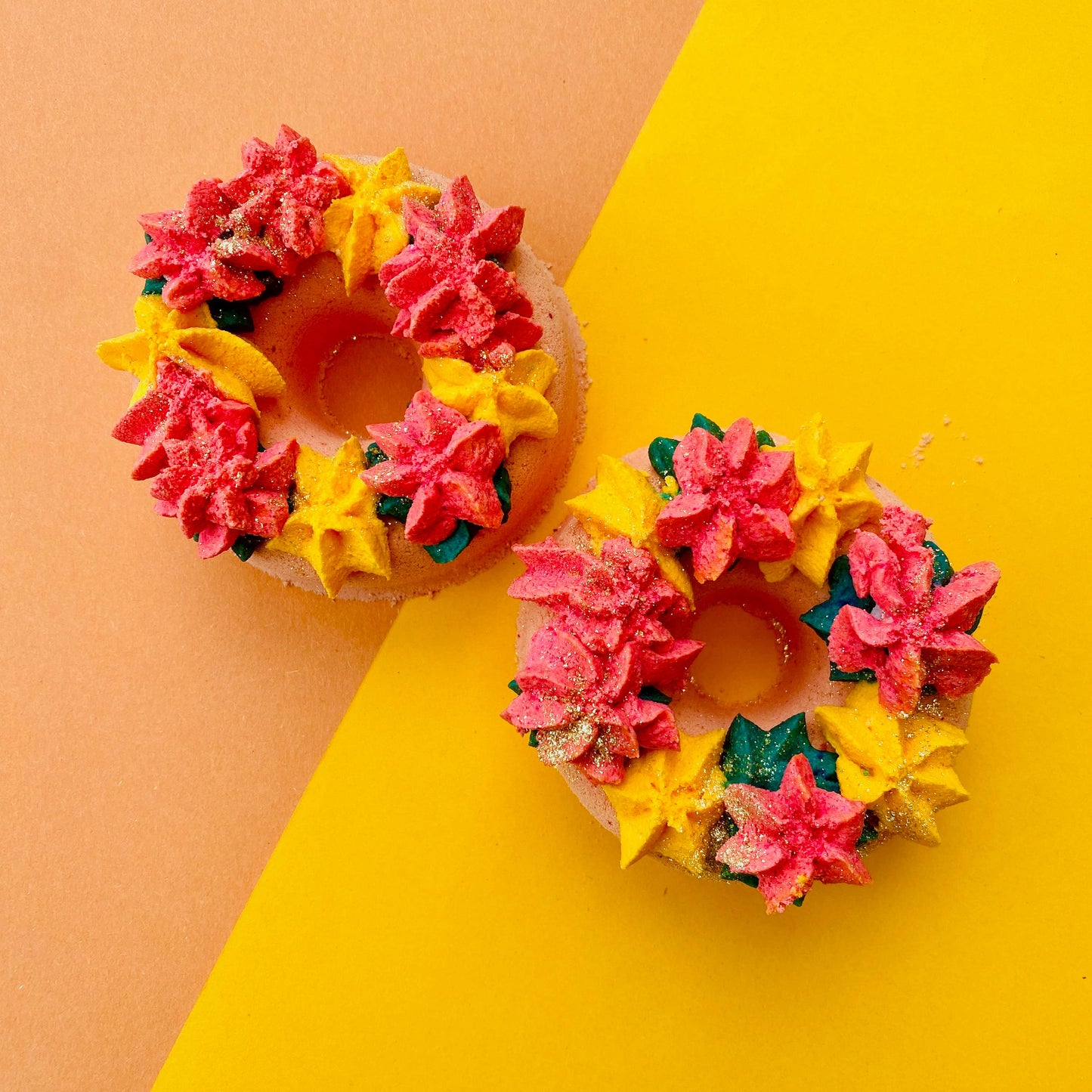 Heavenly Bubbles - Handmade Autumn Wreath Topped Bath Bomb