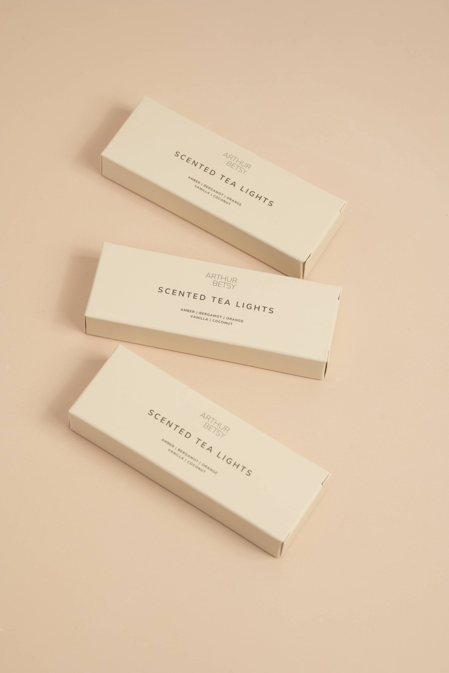 Arthur Betsy - 3 pack of scented tea lights, tea light set, small gifts