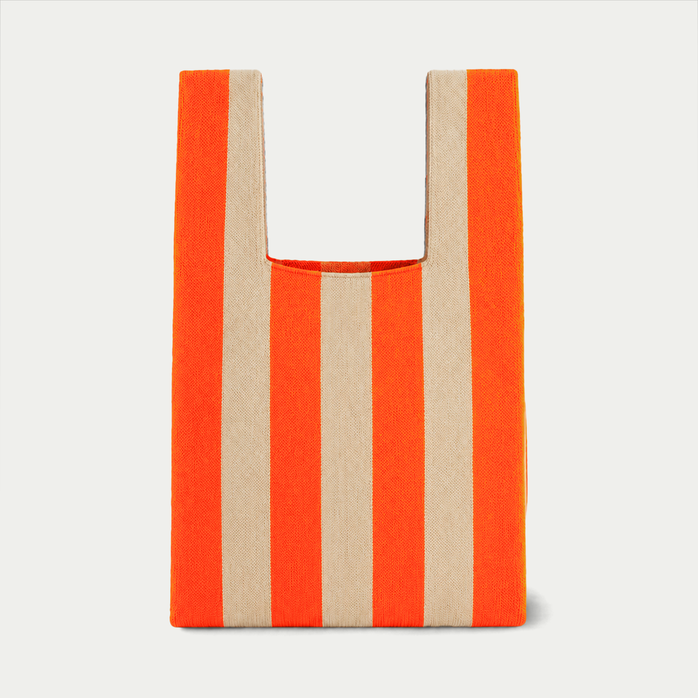 TOKEII KNIT STUDIO - Classic Stripe Knitted Reusable Market Bag-Tote Bag-gift