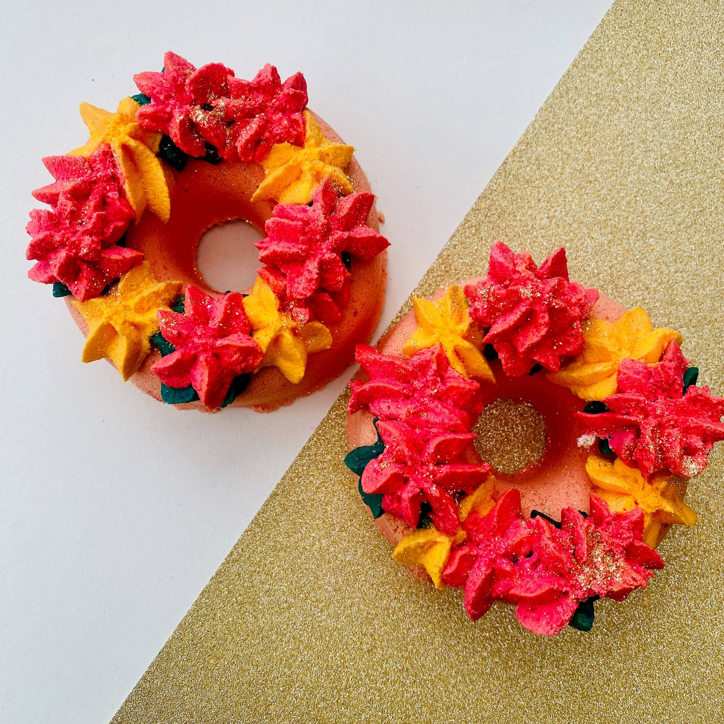 Heavenly Bubbles - Handmade Autumn Wreath Topped Bath Bomb