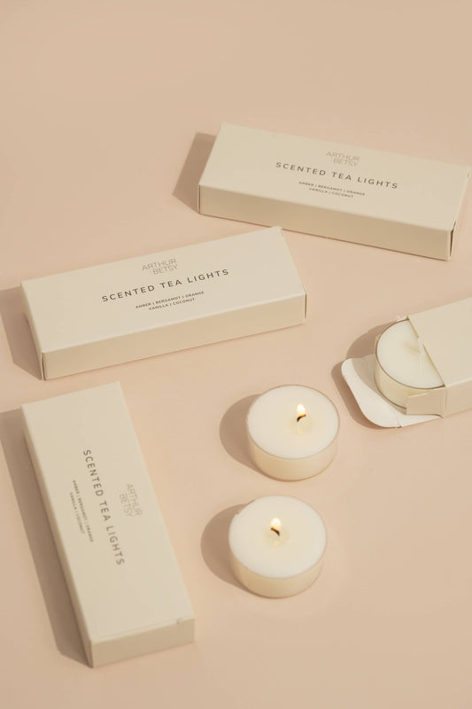 Arthur Betsy - 3 pack of scented tea lights, tea light set, small gifts