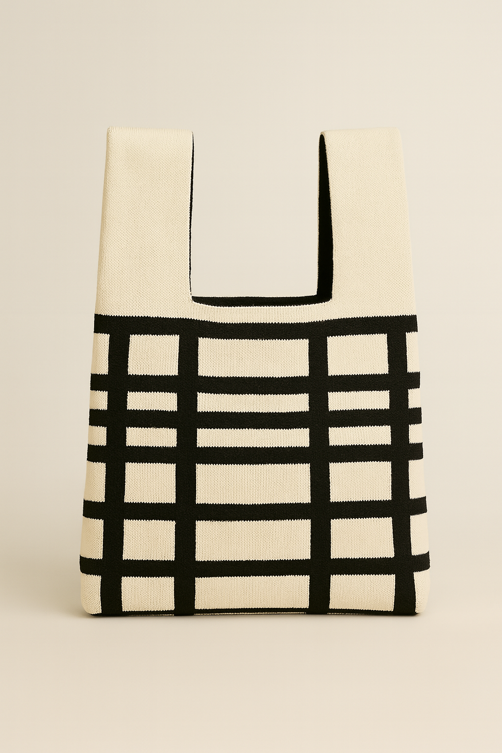 TOKEII KNIT STUDIO - Graphic Grid – Knitted Bag