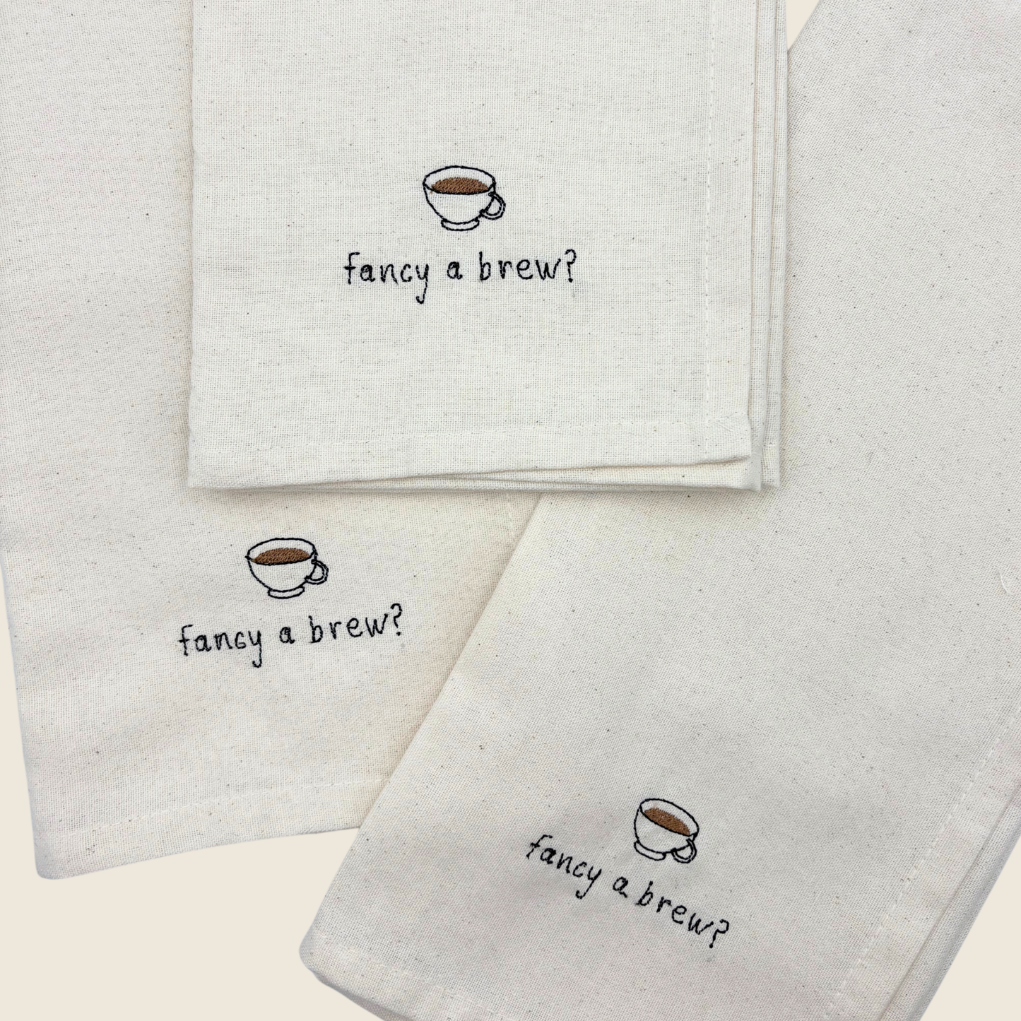 Threads by Jen - Brew Tea towel - TBJ005