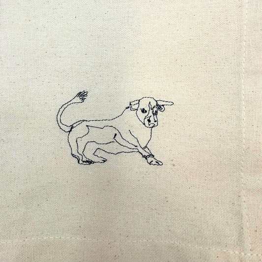 Threads by Jen - Bull Tea towel - TBJ007