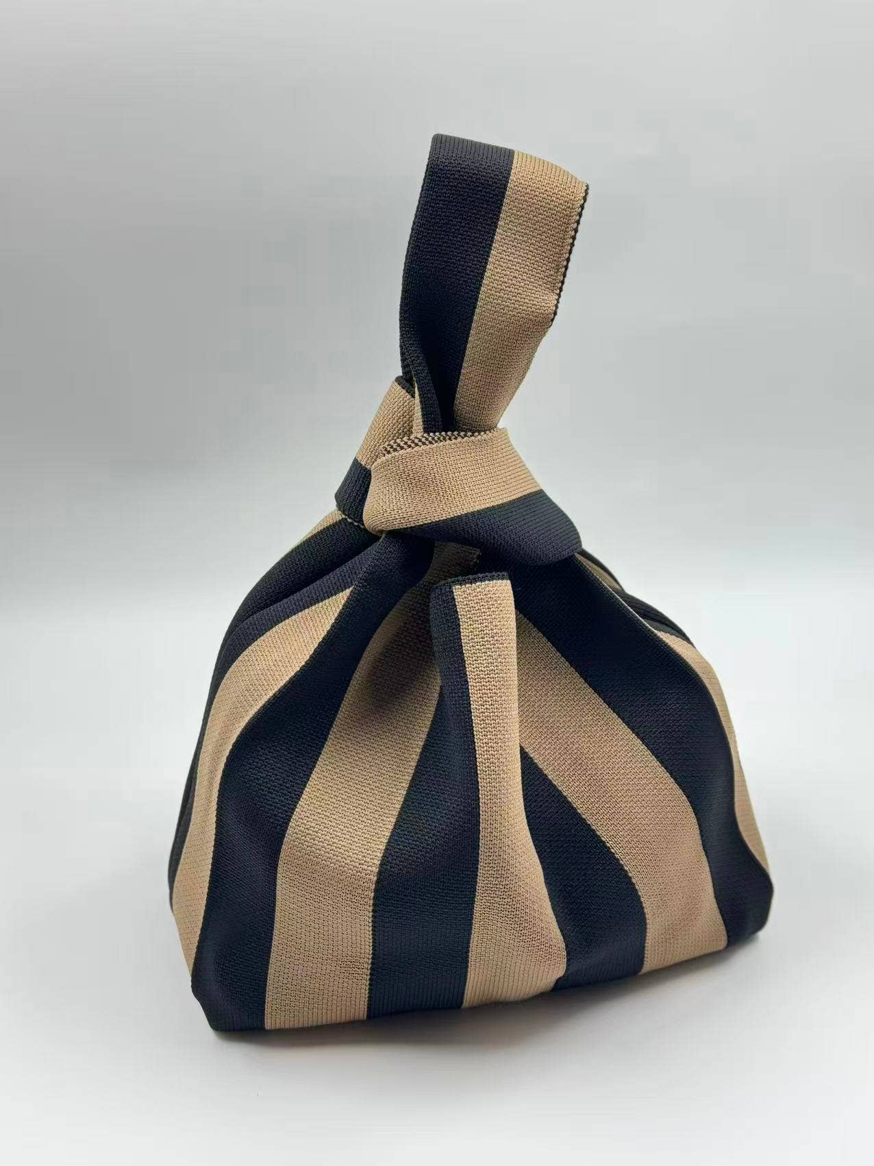 TOKEII KNIT STUDIO - Classic Stripe Knitted Reusable Market Bag-Tote Bag-gift