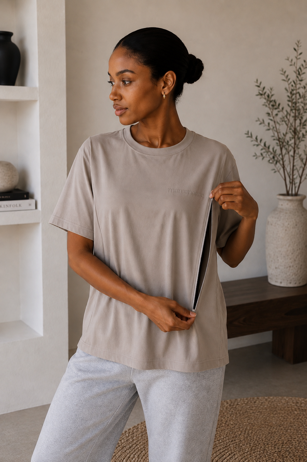 The Everyday Feeding Tee | Oat Beige