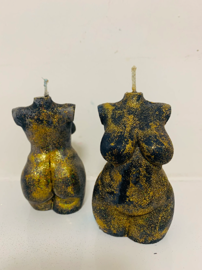 Dahlia, Curvy Woman Body Torso Candle, Celestial Collection